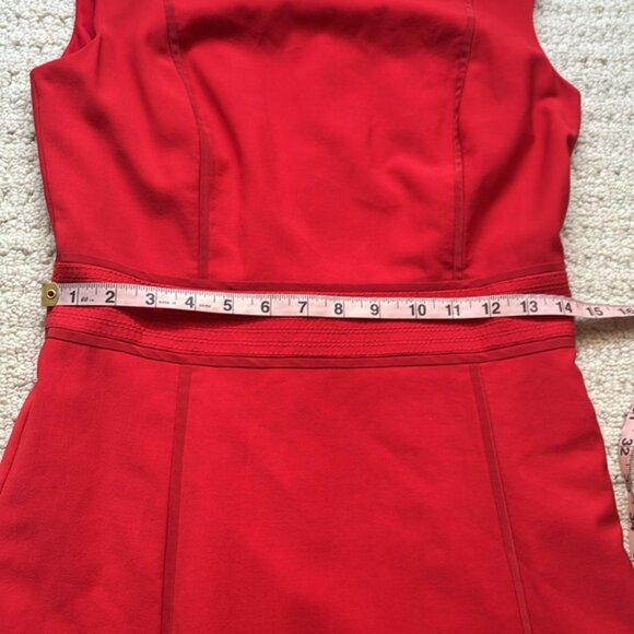 Tory Burch Women's Red Wool Sleeveless Sheath Dress Size 6 - Picture 11 of 14